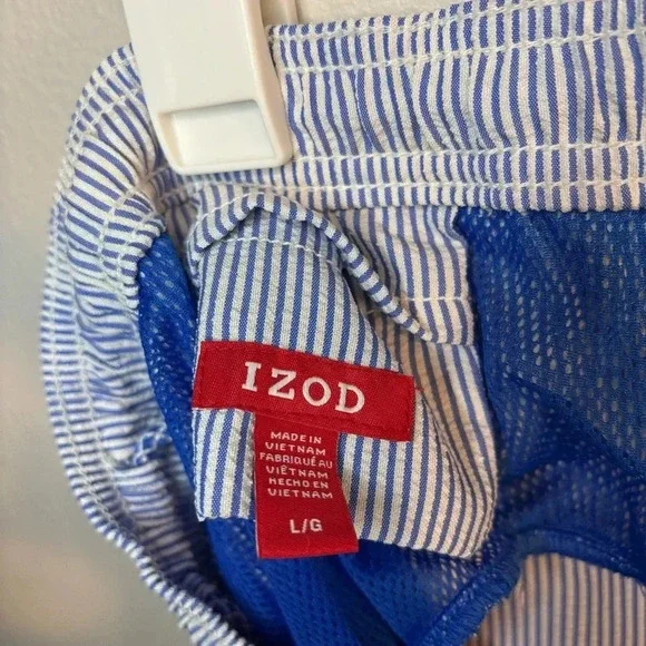 SEERSUCKER IZOD Swim trunks Size L - Picture 5 of 6